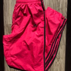 Hot Pink & Black Adidas Track Pants